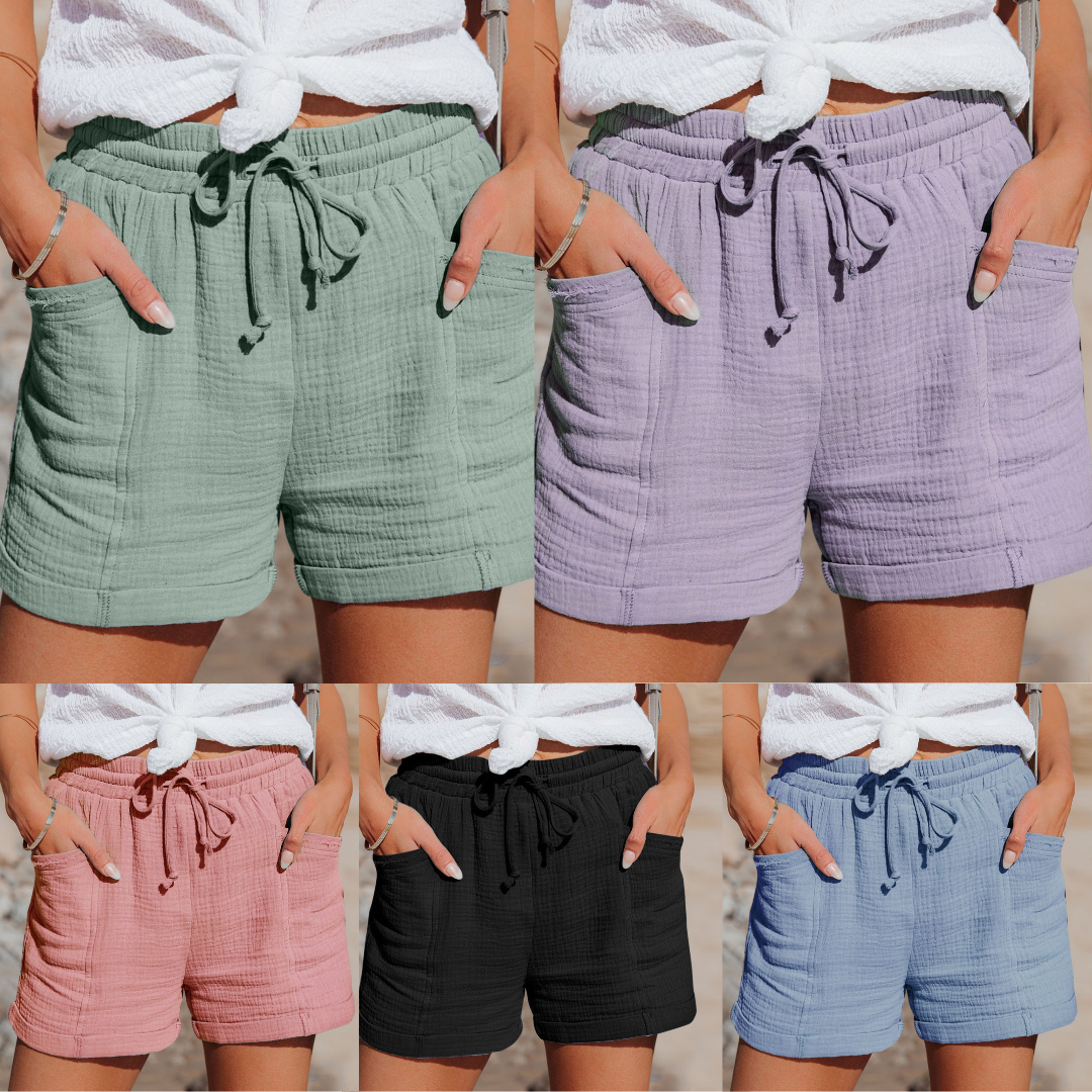 Nora | Shorts med snøre og elastisk talje i afslappet pasform