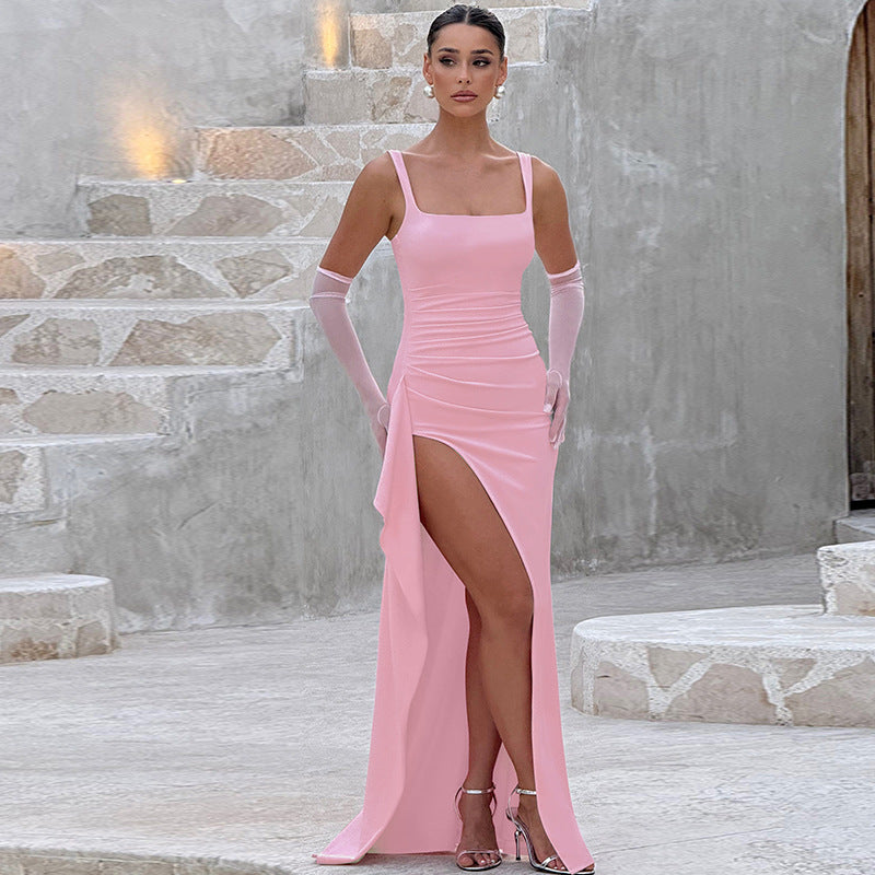 Cecile | Elegant formel maxi-kjole med åben ryg