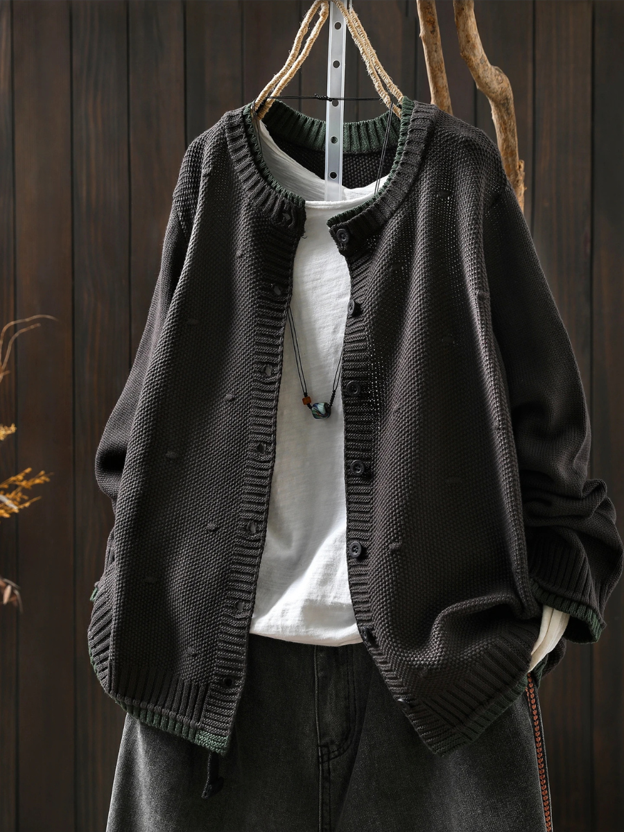 Isabel | Dame cardigan i strik med oversize pasform