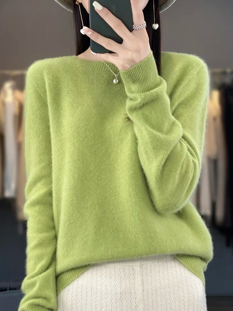Ellinor | Dame elegant strikpullover med rund hals