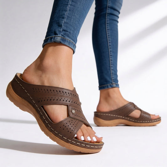 Olivia | Ortopædiske sandaler med åndbar overdel og slip on pasform