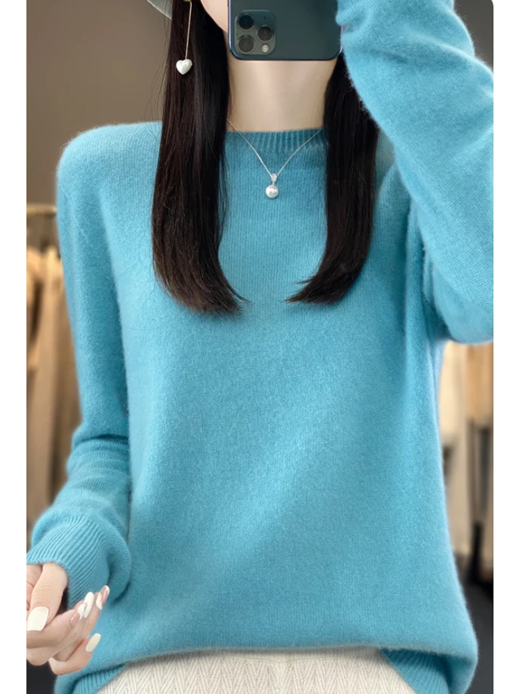 Ellinor | Dame elegant strikpullover med rund hals