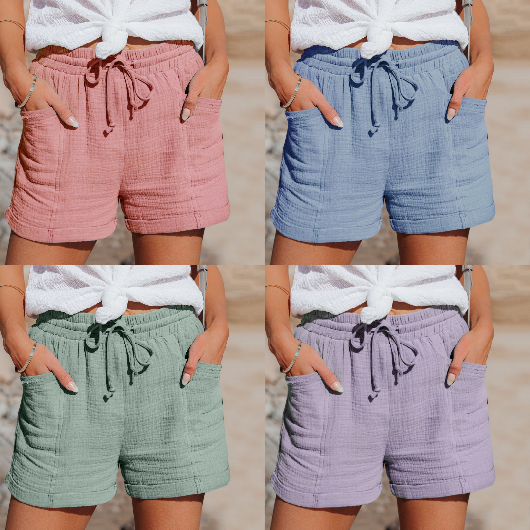 Nora | Shorts med snøre og elastisk talje i afslappet pasform