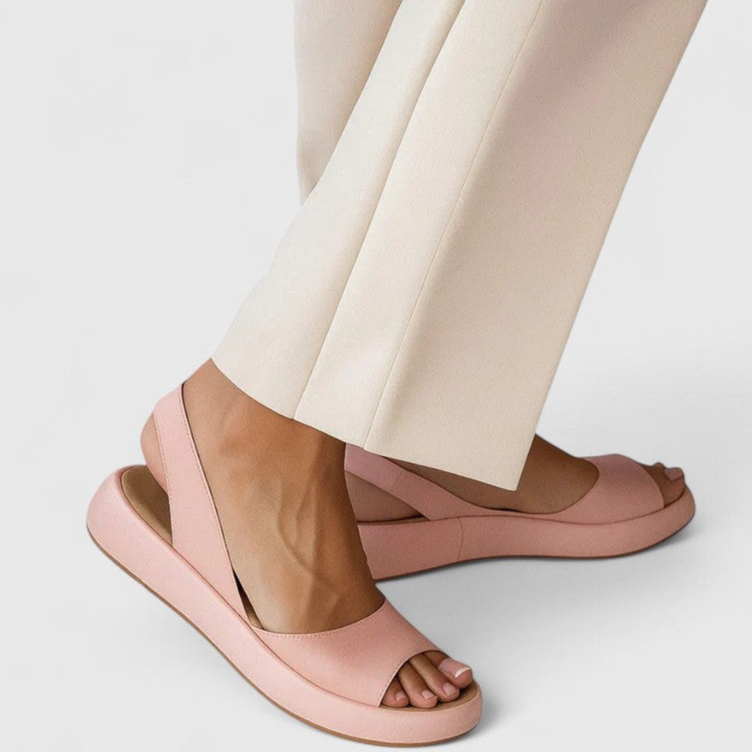 Rebecca | Dame sandaler med platform og slingback rem