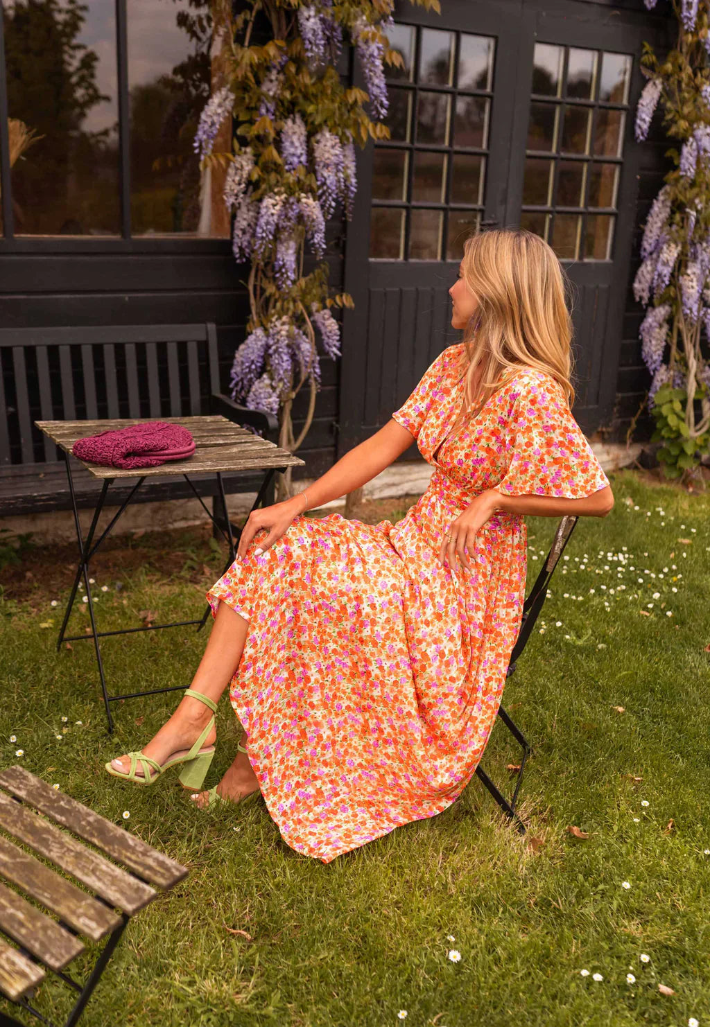 Else | Dame maxikjole med blomsterprint og markeret talje