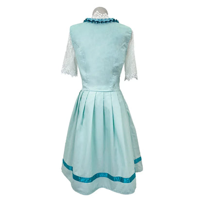 Andrea | Elegant Oktoberfest festkjole med blonde og snøring