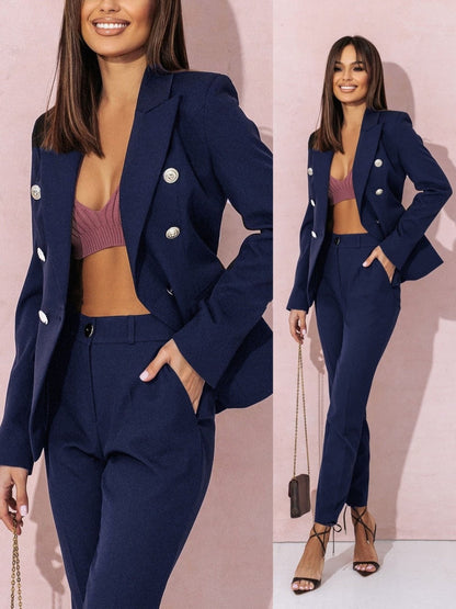 Selma | Blazer Sæt til Damer med Matchende Bukser og Moderne Pasform