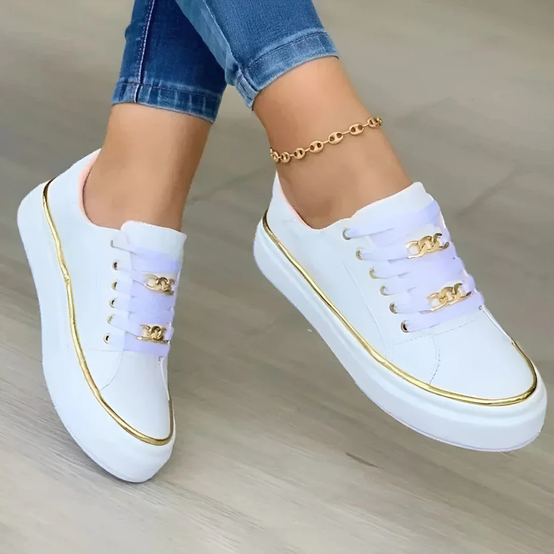 Camilla | Dame sneakers med platform og snørelukning