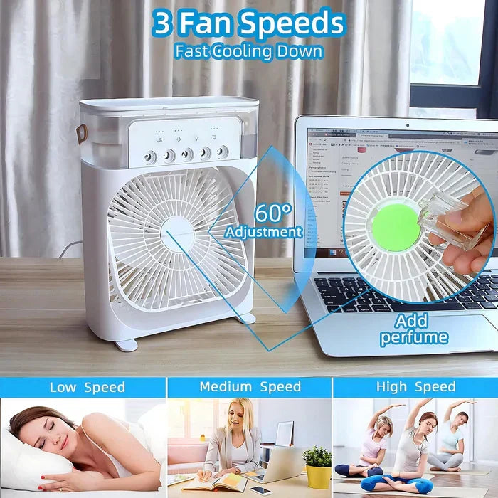 Alba | Multifunktionsventilator mit LED-Licht und tragbarem Design