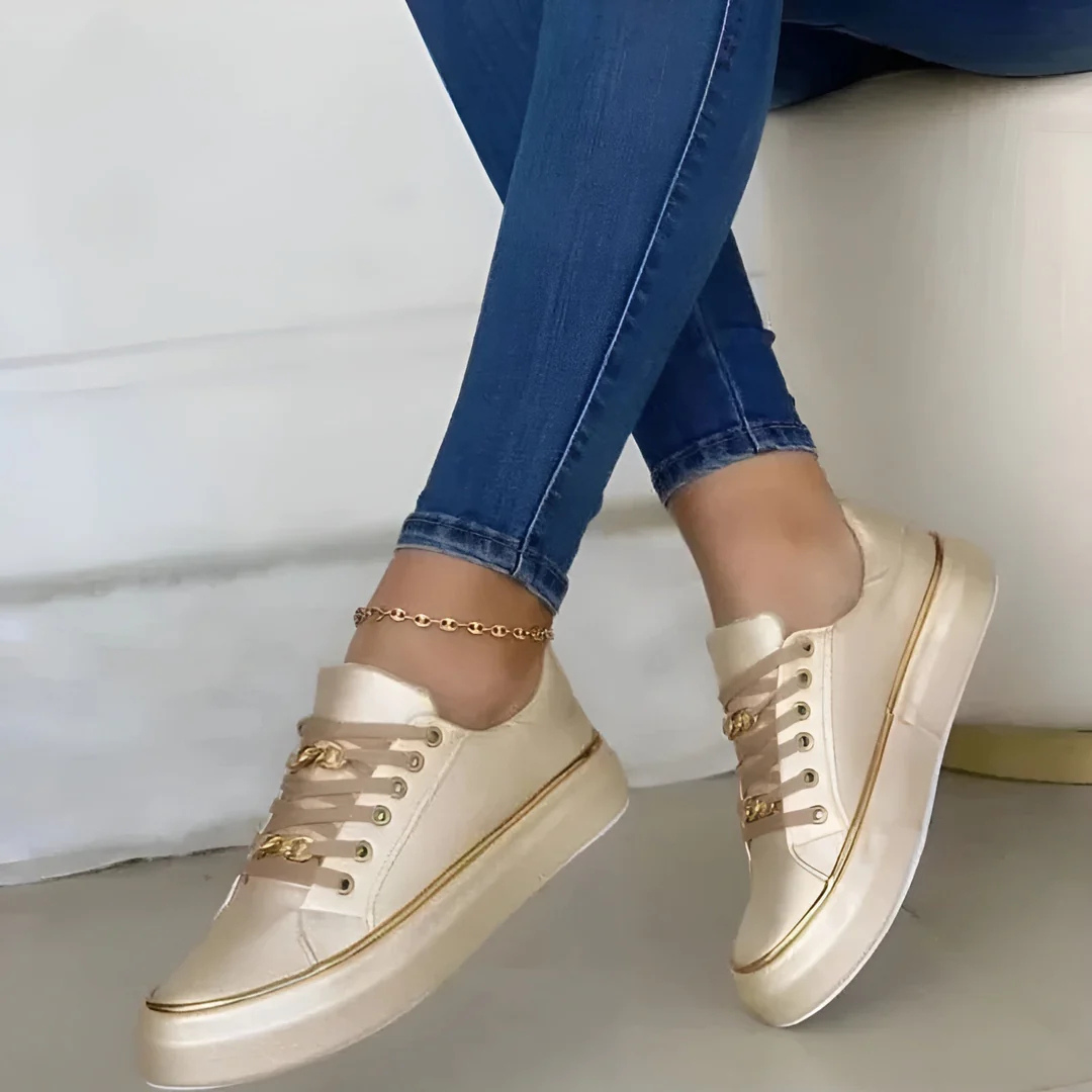 Camilla | Dame sneakers med platform og snørelukning