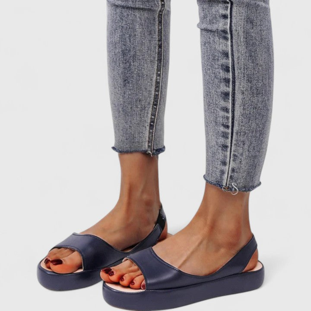 Rebecca | Dame sandaler med platform og slingback rem