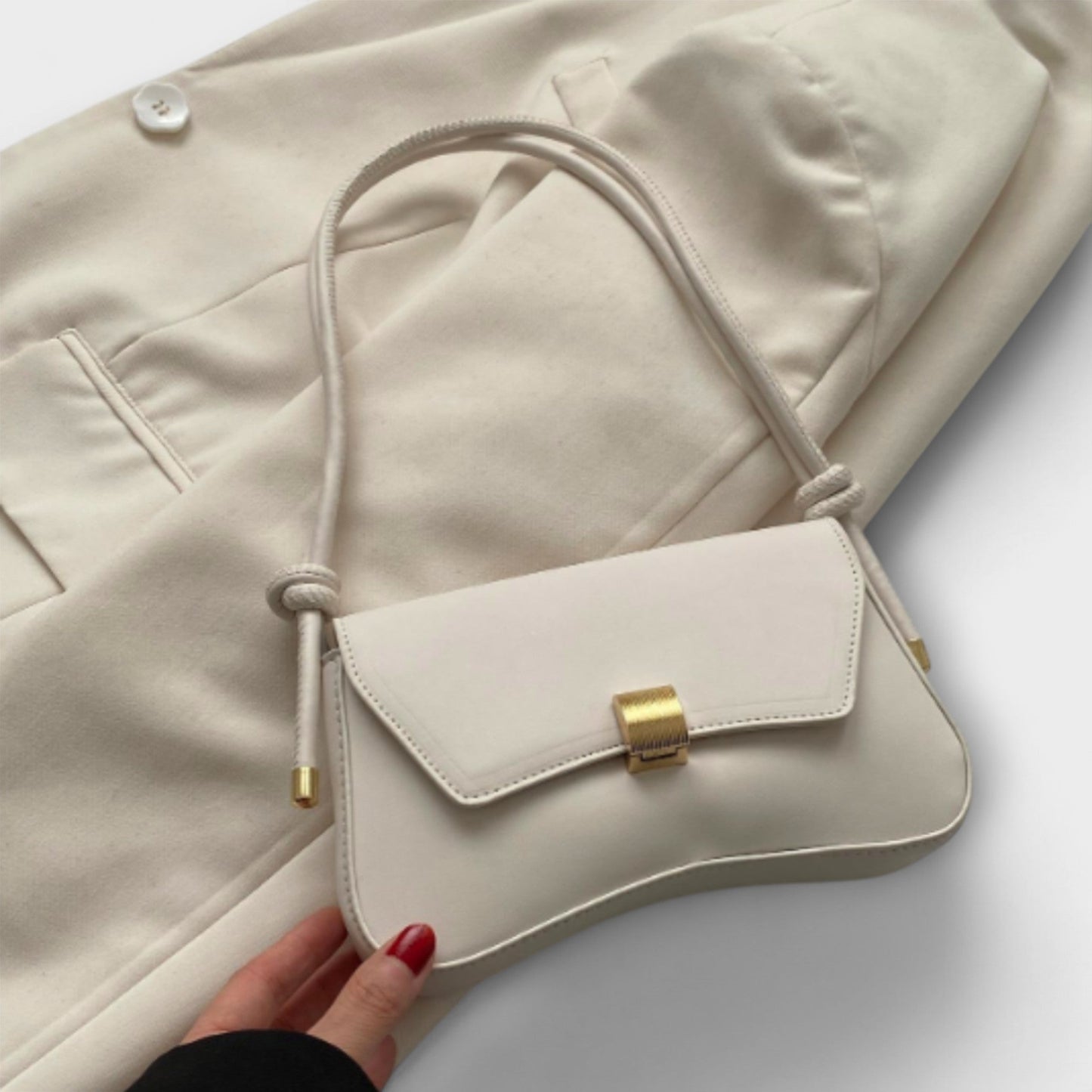 Celvira | Dame skuldertaske med flap design og kompakt form