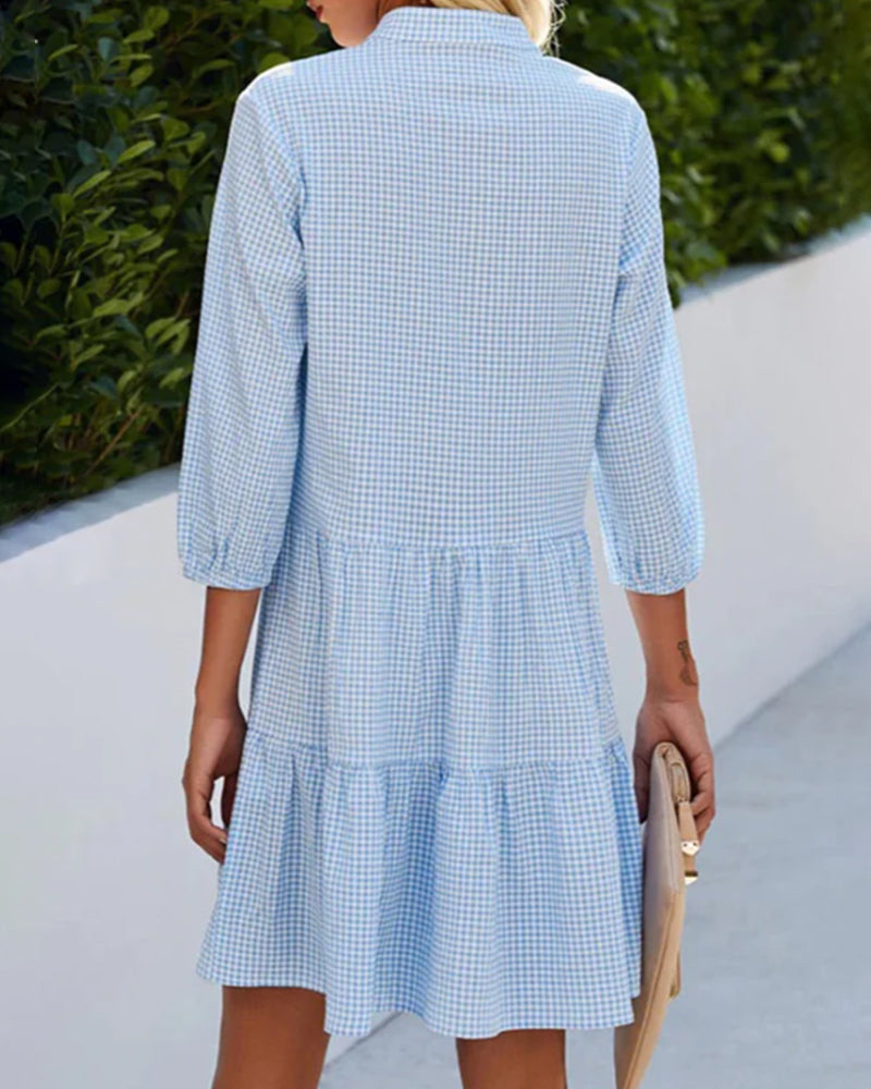 Emma | Dame ternet midikjole med knapper og sommerdesign