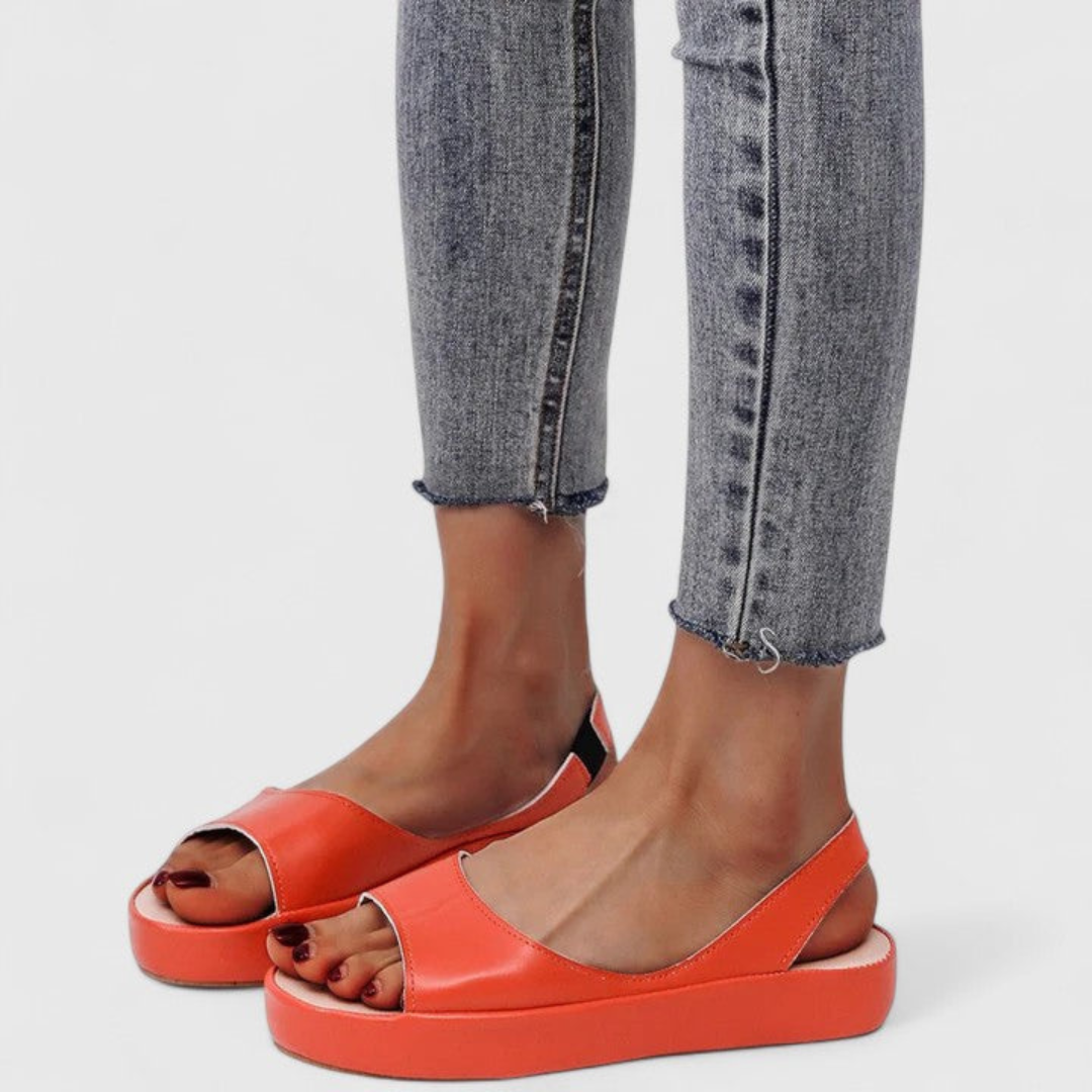 Rebecca | Dame sandaler med platform og slingback rem