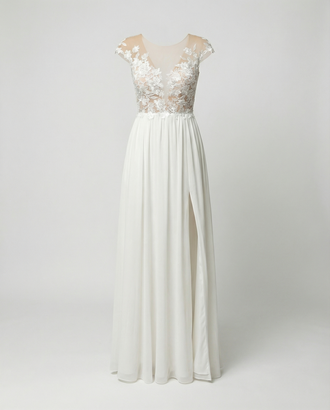 Lærke | Maxikjole med blomsterprint og sideslids | Maxi