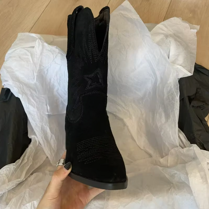 Tamara | Vintage støvler med broderede detaljer