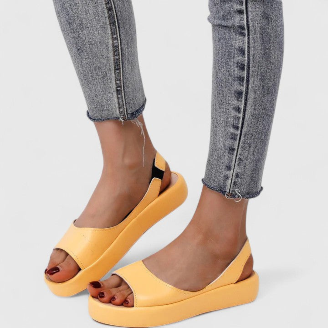 Rebecca | Dame sandaler med platform og slingback rem
