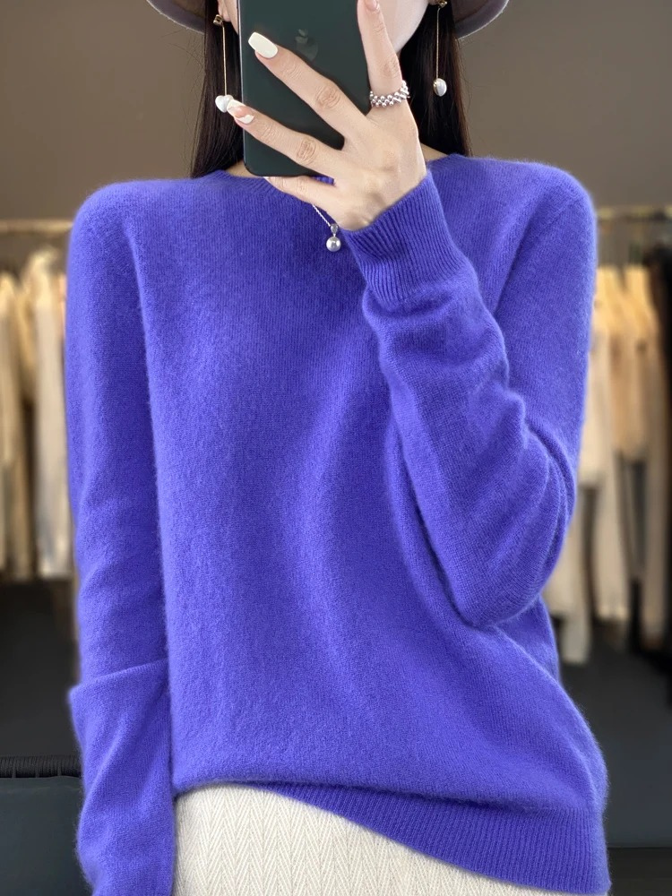 Ellinor | Dame elegant strikpullover med rund hals