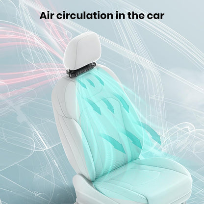 Luna | USB-Autokühlventilator mit Kopfstützenhalterung und einstellbarem Luftstrom