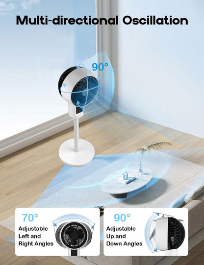 Solis | Verstellbarer Säulenventilator mit Fernbedienung und Schwenkfunktion