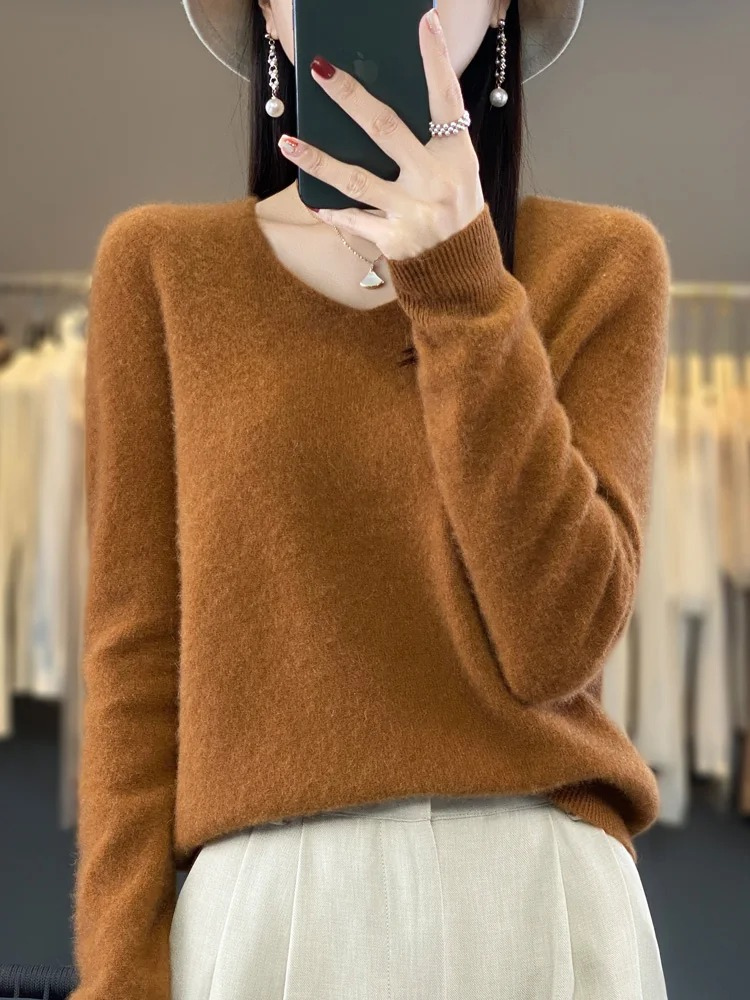 Marianne | Dame elegant kashmirpullover med blød V-udskæring
