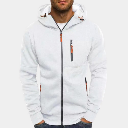 Carlos | Herren-Hoodie mit Kapuze und durchgehendem Reißverschluss