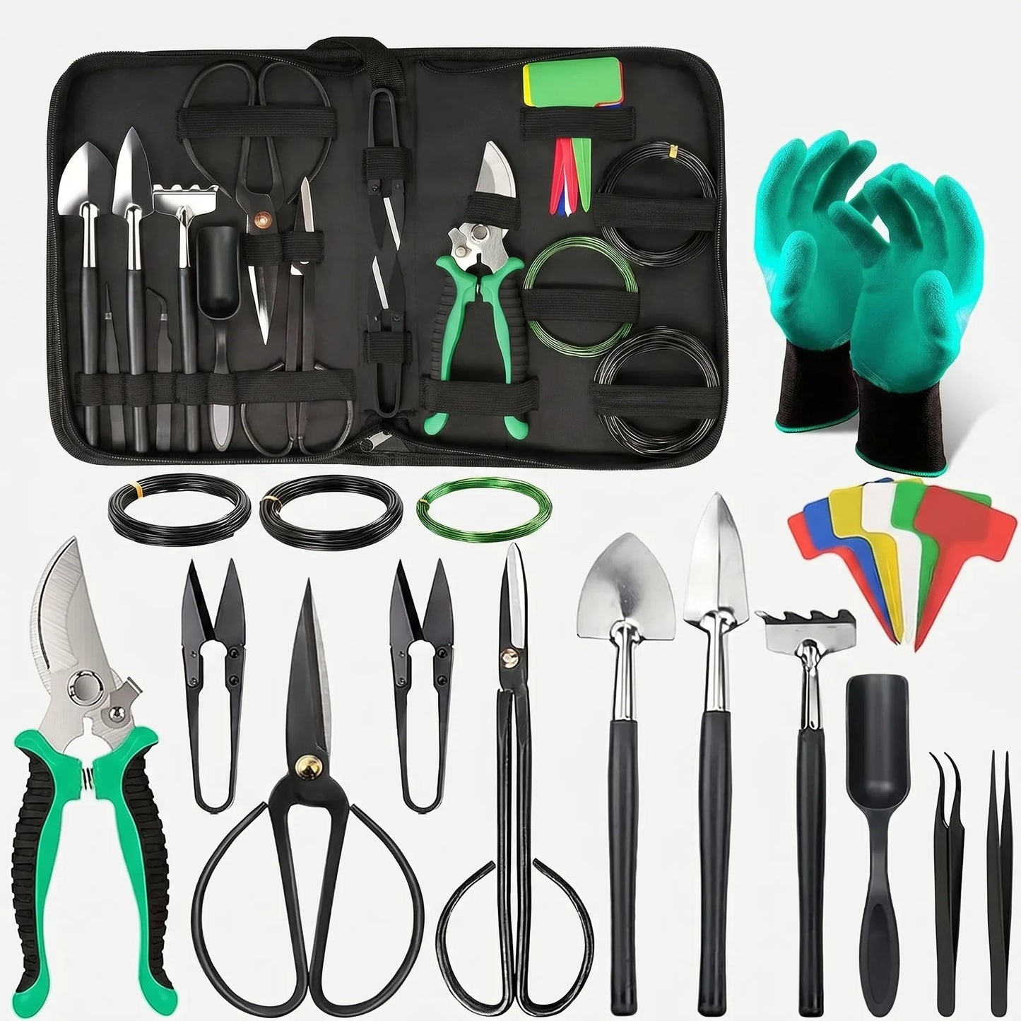 Sola | Komplettes Bonsai-Set mit Aufbewahrungstasche und Pflanzenwerkzeugen