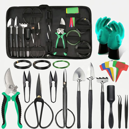 Sola | Komplettes Bonsai-Set mit Aufbewahrungstasche und Pflanzenwerkzeugen