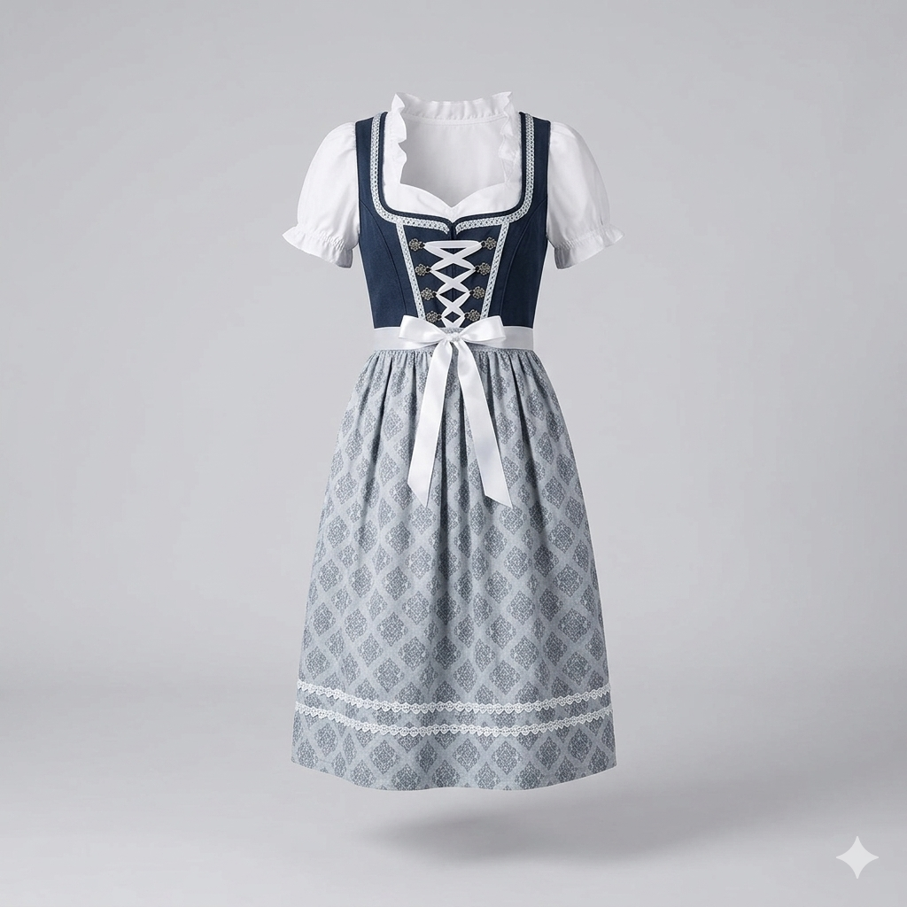 Nicole | Dame traditionel kostume kjole med forklæde