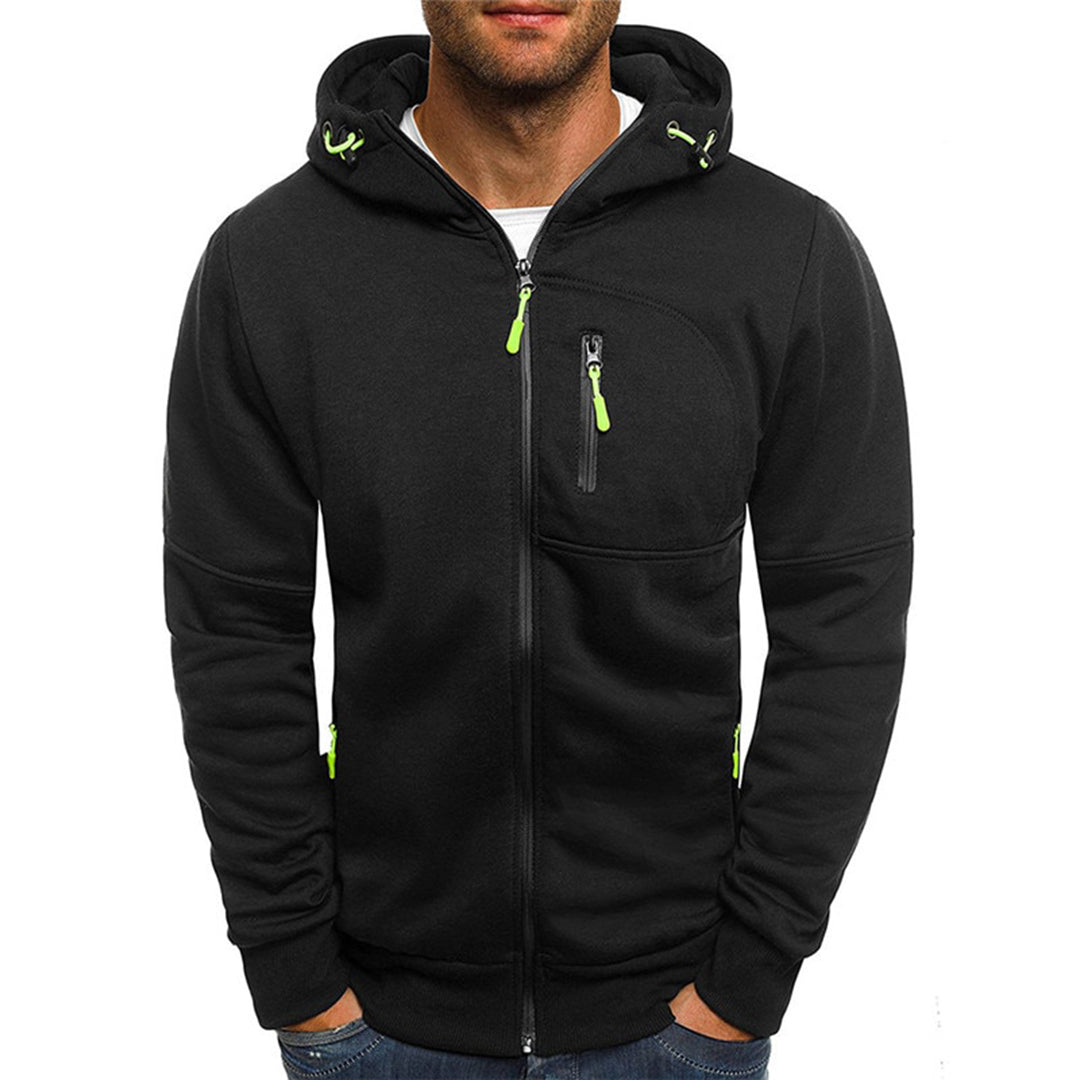 Carlos | Herren-Hoodie mit Kapuze und durchgehendem Reißverschluss