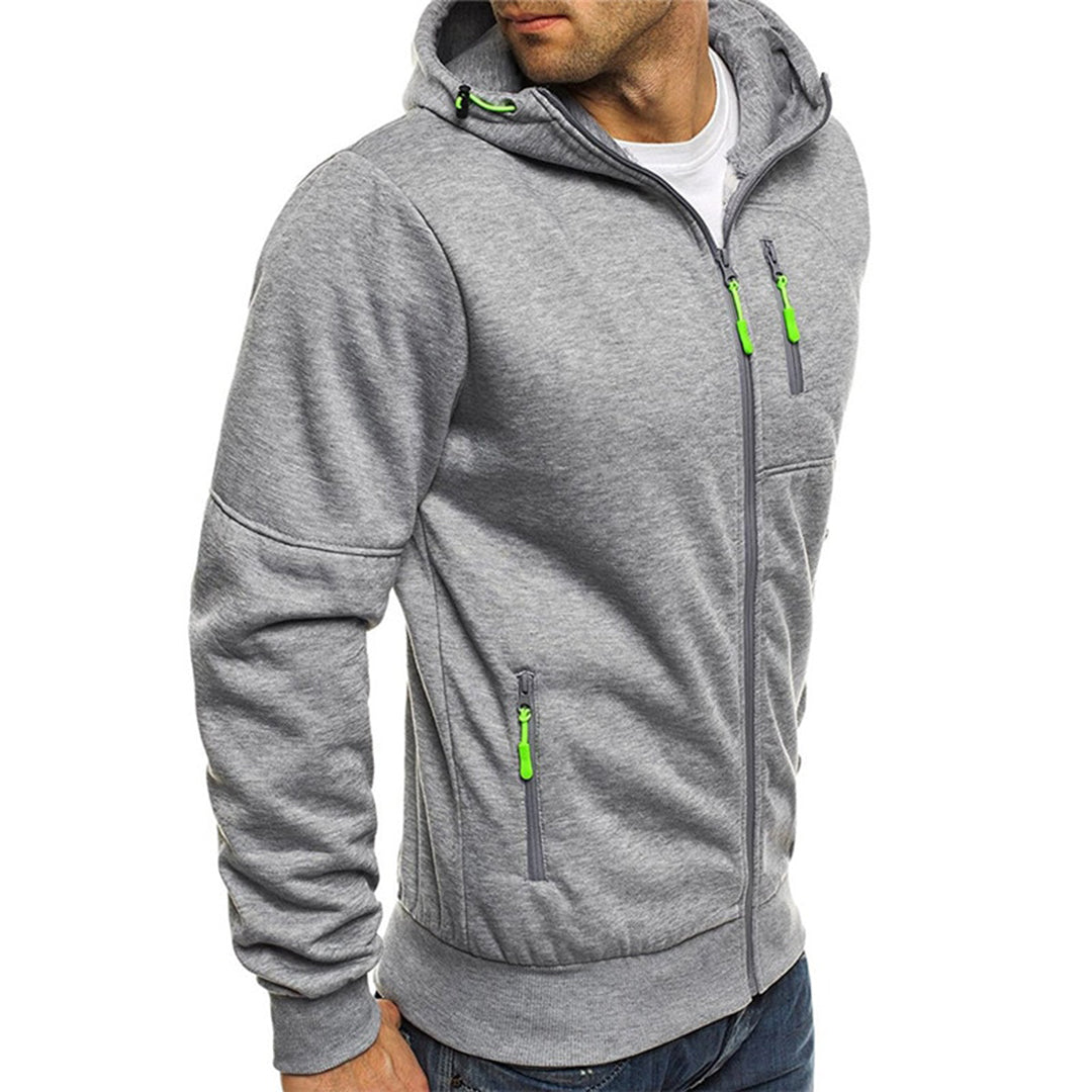 Carlos | Herren-Hoodie mit Kapuze und durchgehendem Reißverschluss