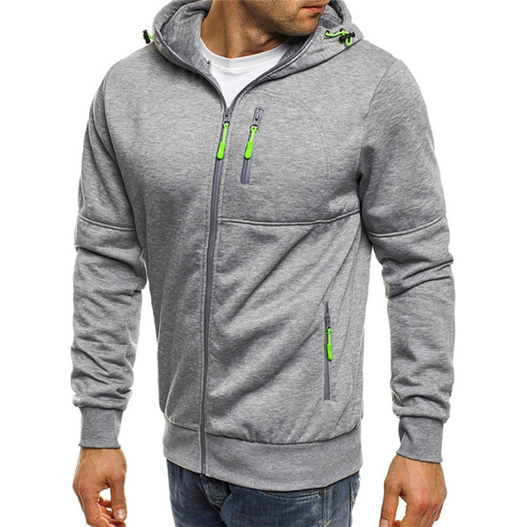 Carlos | Herren-Hoodie mit Kapuze und durchgehendem Reißverschluss
