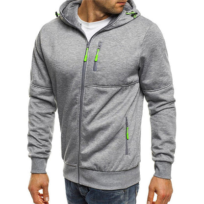 Carlos | Herren-Hoodie mit Kapuze und durchgehendem Reißverschluss