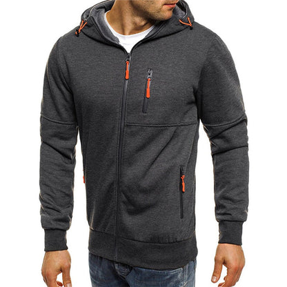 Carlos | Herren-Hoodie mit Kapuze und durchgehendem Reißverschluss