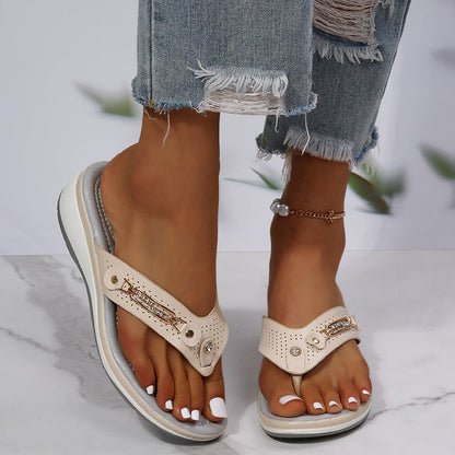 Danica | Dame ortopædiske tåsandaler med polstret fodseng