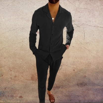Noah | Herre sæt med skjorte og bukser i afslappet pasform