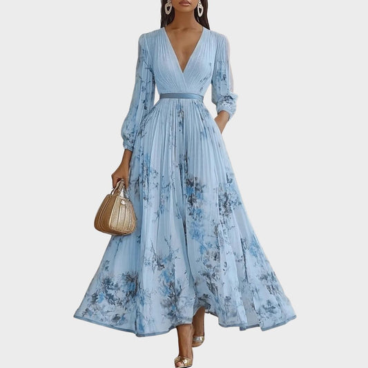 Rikke | Elegant plisseret maxi-kjole