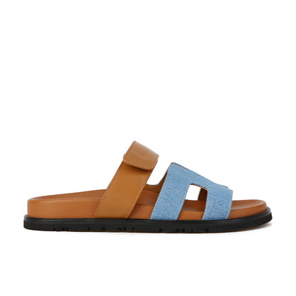 Tina | Dame flade sandaler med remme og justerbar lukning