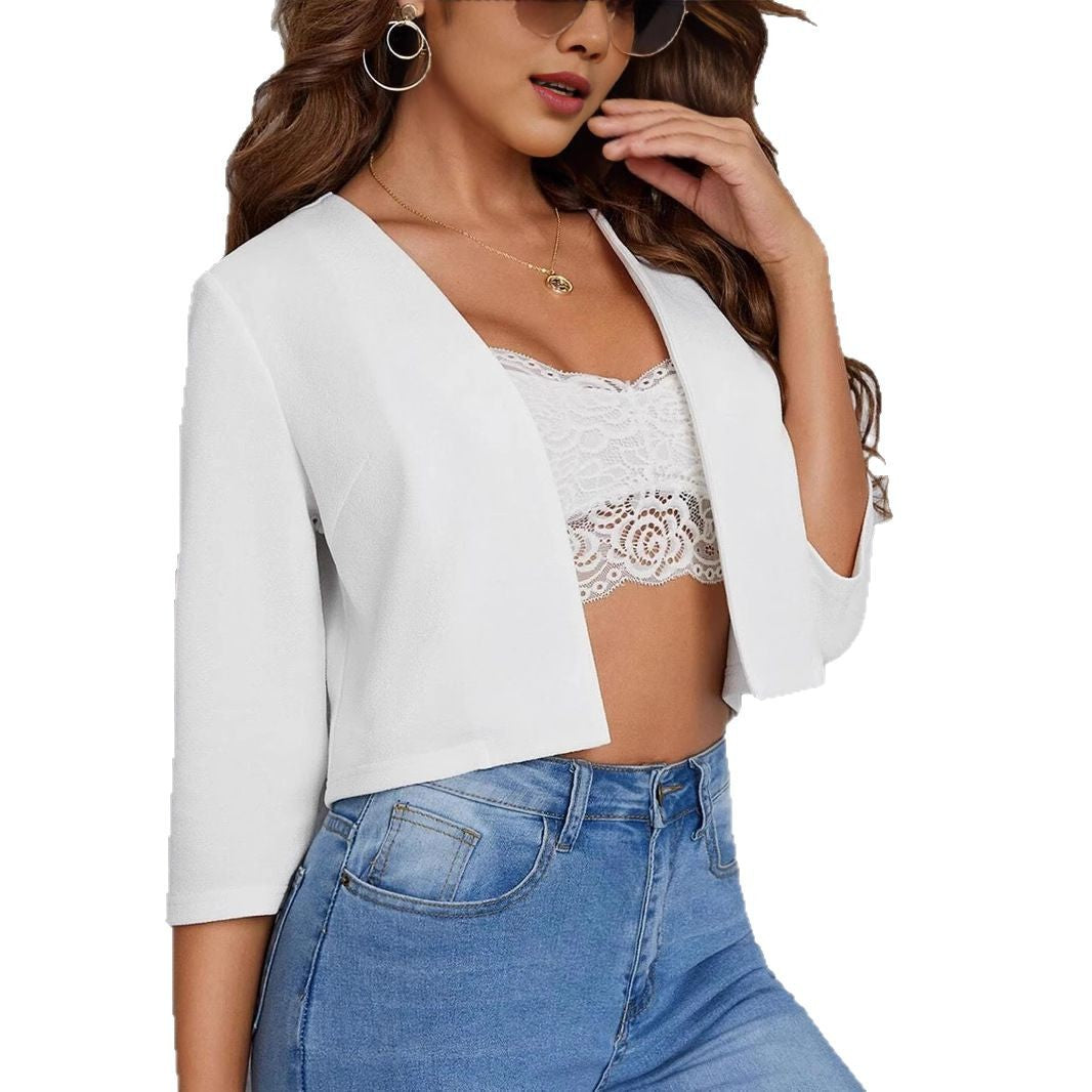 Filippa | Dame cropped blazer med elegant løs pasform