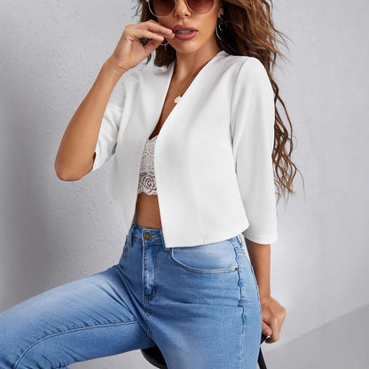 Filippa | Dame cropped blazer med elegant løs pasform