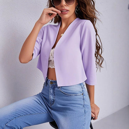 Filippa | Dame cropped blazer med elegant løs pasform