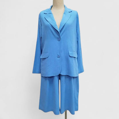 Kaela | Damesæt To Dele med Elegant Blazer og Matchende Shorts