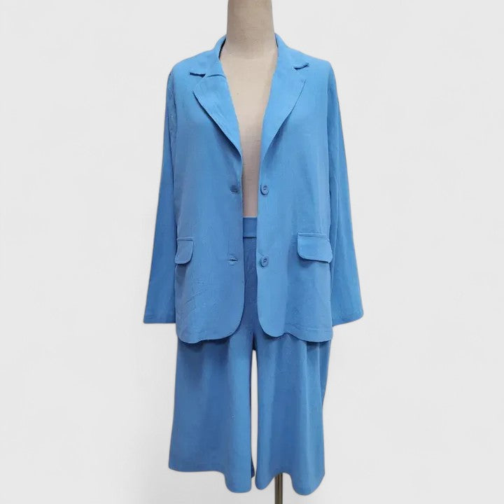 Kaela | Damesæt To Dele med Elegant Blazer og Matchende Shorts