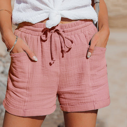 Nora | Shorts med snøre og elastisk talje i afslappet pasform
