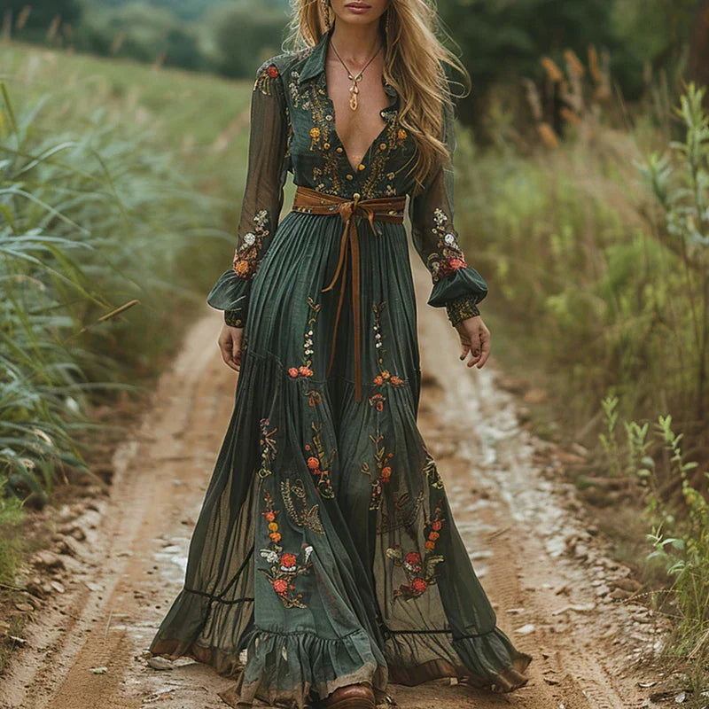 Astrid Sofie | Romantisk boho-maxi-kjole