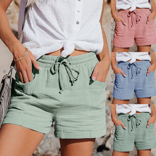 Nora | Shorts med snøre og elastisk talje i afslappet pasform