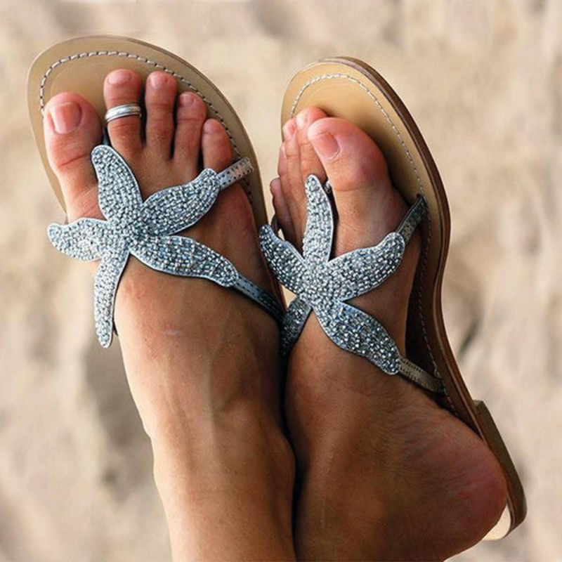 Meja | Dame slip on sandaler med søstjerne detaljer