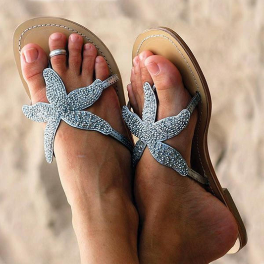 Meja | Dame slip on sandaler med søstjerne detaljer