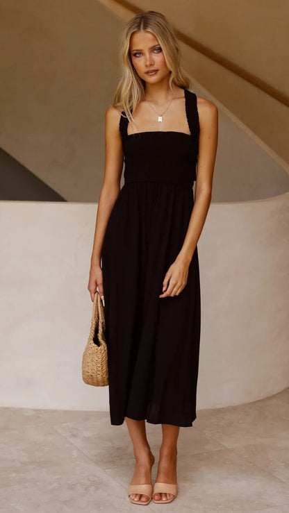 Nicoline | Elegant maxikjole med brede stropper