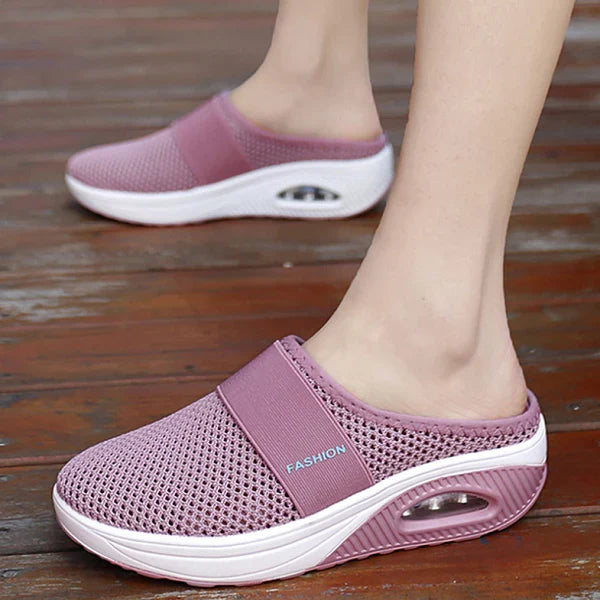 Nellie | Dame slip on sko med mesh og skridsikker sål